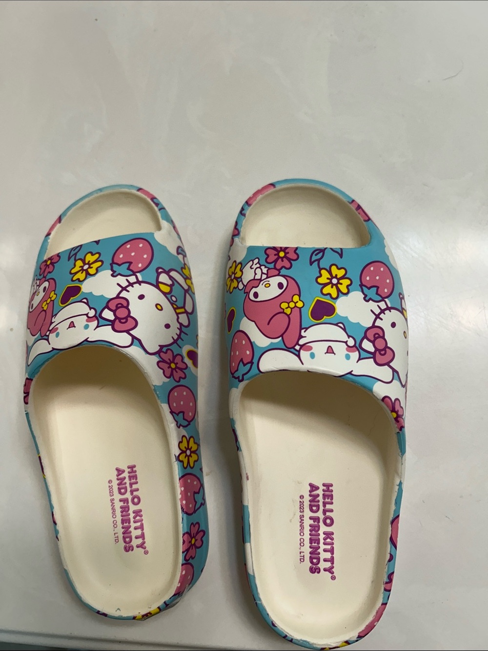 Hello Kitty Pink and Blue Slide Sandals